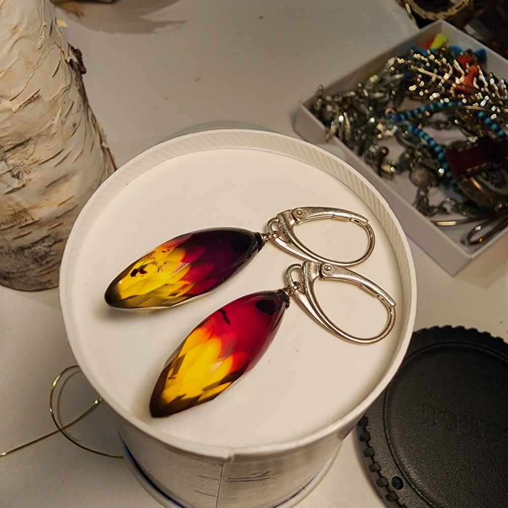 Amber earrings